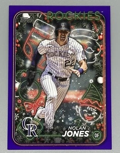 Nolan Jones 2024 Topps Holiday Purple Metallic /99 - Bild 1 von 2