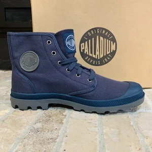 *NEW IN BOX* by PALLADIUM Men's Pampa Hi INDIGO/METAL LaceUp Ankle Chukka Boot - Picture 1 of 8