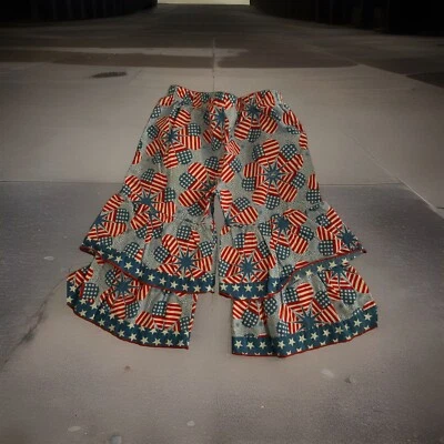 Ann Loren Girls Patriotic Ruffle 4th Of July Sz 4/5T - Image 1 of 3