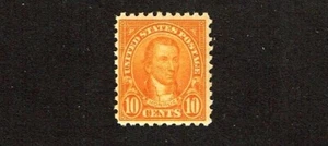 1923-6 U.S Regular Issue 10c Org MONROE p.10 Sc#591 M/NH/OG Scarce! - Picture 1 of 1