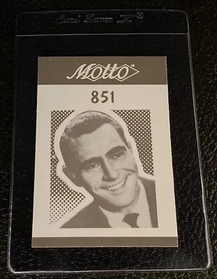 Rod Serling Rookie #851 1987 Motto Trivia Game Trading Card The Twilight Zone b - Image 1 of 4