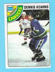 1978-79 Topps 191 Dennis Kearns Vancouver Canucks! NM-MT! *SET BREAK*