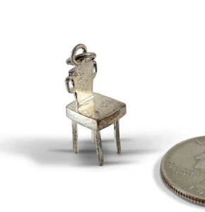 Vintage ACME Studio “Pranzo” Sterling Silver “CHAIRM” Charm By ETTORE SOTTSASS - Picture 1 of 1