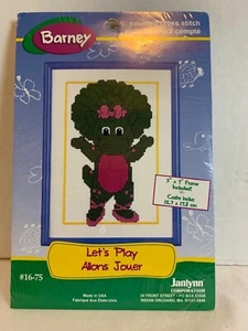 NEU Versiegelt Janlynn Gezählt Kreuzstich Kit Barney Baby Bop #16-75 Let's Play  - Bild 1 von 4