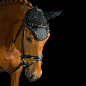 Gorro para mosca de ganchillo con borde de cristal Kavalkade - negro, blanco, marrón, gris oscuro, azul marino - Imagen 1 de 10