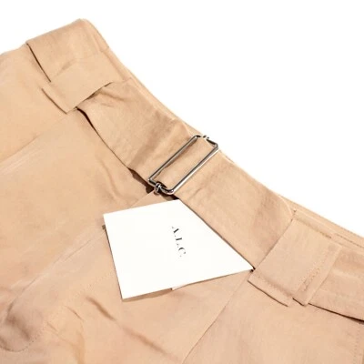A.L.C. Pantalones Cortos Informales Nuevos con Etiquetas Talla 2 EE. UU. Bronceado Sólido Mezcla Modal Con Cinturón Automático Foto 1 de 4