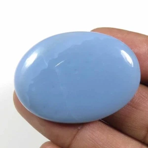 Natural Blue Owyhee Opal Cabochon 38x27 mm Handmade Smooth Oval Gemstone OP-76 - Picture 1 of 13