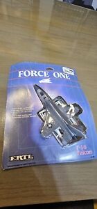 1986 Ertl, Force One, F-16 Falcon,  Military Jet, Silver,  New In Box