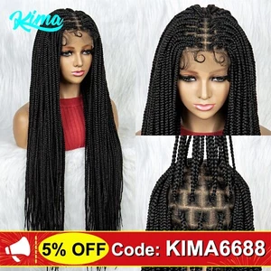 Long Straight Synthetic Full Lace Braided Wig 34 inches With Baby Hair For Women - Picture 1 of 45