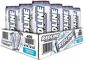 REDLINE NOO Fusion - Carbonated PreWorkout Energy Drink | Rainbow Unicorn, 12 ct - Picture 1 of 2