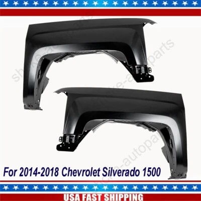 Pair Fender For 2014-2018 Chevrolet Silverado 1500 Front Left + Right Primed - Изображение 1 из 4