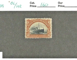 Scott # 299, 10 cent brown & black, Pan AM Expo, OG/hr, cv $160 - Picture 1 of 2