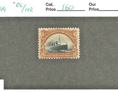 Scott # 299, 10 cent brown & black, Pan AM Expo, OG/hr, cv $160 - Image 1 of 2