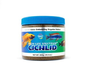 NEW LIFE SPECTRUM CICHLID FISH FOOD NATUROX FORMULA 300 GM 1-1.5 mm Pellets - Picture 1 of 2