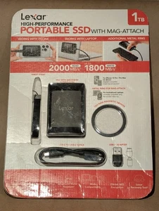 Lexar SL500 High-Performance Portable SSD 1TB w/ Magnetic Set - 2000MB/s USB 3.2 - Picture 1 of 2