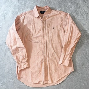Para hombres Polo Ralph Lauren Calce Clásico Camisa de Vestir Polo Talla Grande Rosa Salmón - Imagen 1 de 5