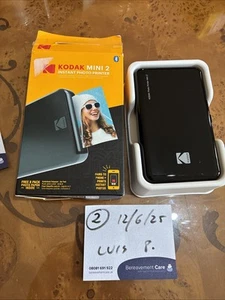 Kodak Mini 2 Instant Photo Printer Black - Picture 1 of 5