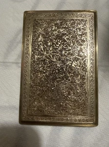 1920’s Rare Middle Eastern Islamic Persian Solid Silver Cigarette Case 150 gramm - Bild 1 von 13