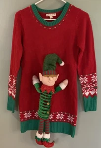 Vestido Suéter Elfo - Suéter Feo Navidad Talla Pequeña - Imagen 1 de 7