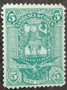 U.S.A MATCH AND MEDICINE STAMPS SCOTT RU11e. 1 Tiny Dark Silk Fiber. - Picture 1 of 2