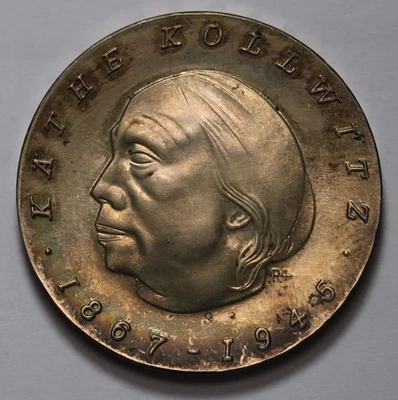 1967 Germany DDR Silver 10 Mark  - Käthe Kollwitz -  KM# 17  Unc Coin - image 1 of 2