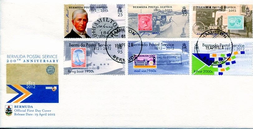 BERMUDA: FDC (2012) 200th Anniversary of the Bermuda Postal Service - Image 1 of 1