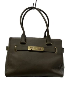 [Excelente+] Bolso de Mano Coach F36488 Gris Swagger Cuero Dorado Bloqueo Giratorio Usado - Imagen 1 de 6