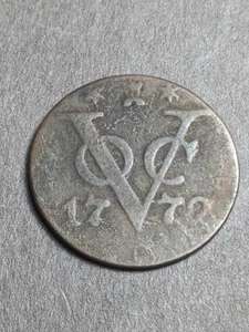 Antigua moneda de la Compañía Holandesa de las Indias Orientales 1770 VOC Duit - Imagen 1 de 2