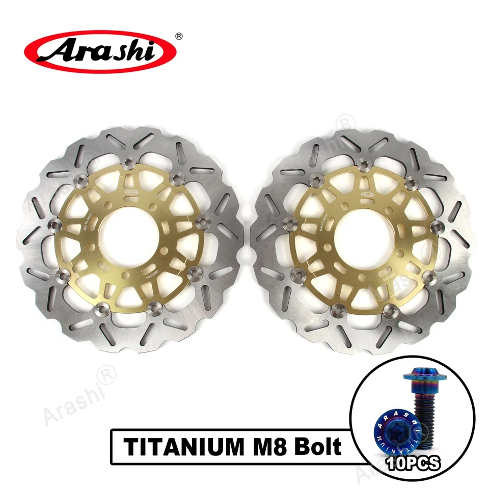 Rotor de disco de freno delantero + perno para Kawasaki Ninja ZX6R ZX6RR 2005 2006 ZX10R 2007 Foto 1 de 4