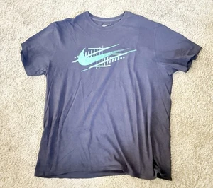Nike Logo Black Green T-shirt Men’s size XL - Picture 1 of 4