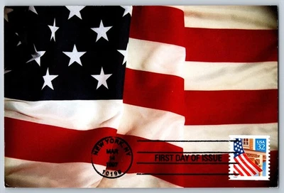 #2913 Flag Over Porch Coil FDC Maxi Card - Image 1 of 2