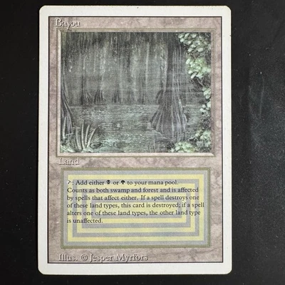 Magic the Gathering Bayou Revised Edition Moderately Played Dual Land - Image 1 of 2