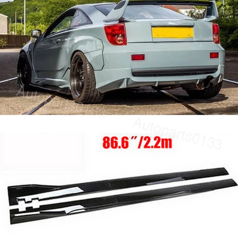 Glossy 86.6'' Side Skirts Rocker Panel Extension Splitter For Toyota Celica GT — 第 1/4 张图片