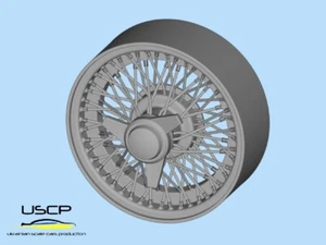 Cerchi in gomma 1/24 USCP 24P173 Aston Martin DB 5 fili e pneumatici per Revell 3D Prin - Foto 1 di 5