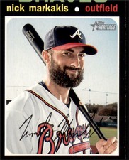 2020 Topps Heritage Base #100 Nick Markakis - Atlanta Braves