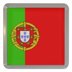 Posavasos de té de plástico bandera de Portugal alfombrilla de cerveza de plástico (95 mm x 95 mm) - Imagen 1 de 2
