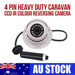 4 PIN Heavy Duty Caravan CCD IR Colour Reversing Camera rear view white 4Pin Cam - Picture 1 of 13