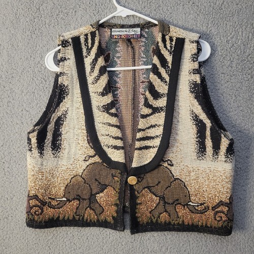 VETEMENTS It's In The Bag Unge Potch Ket Gilet Donna Cotone Giraffa Elefante Scimmia Rinoceronte