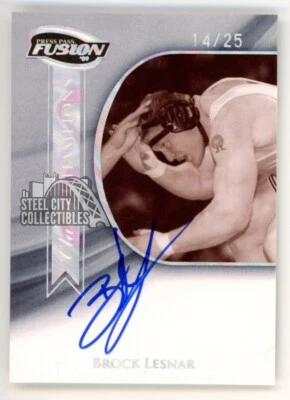 Brock Lesnar 2009 Press Pass Fusion Autograph Card #SS-BL /25 - Image 1 of 2