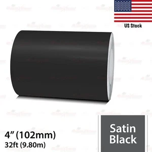 4" Vinyl Pinstriping Pin Stripe Car Styling Tape Decal Sticker 102mm SATIN BLACK - Picture 1 of 13