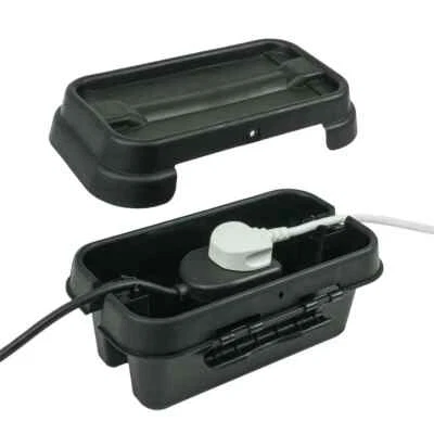 Outdoor Waterproof Electrical Connection Box IP45 Rated Small Black - Image 1 of 4