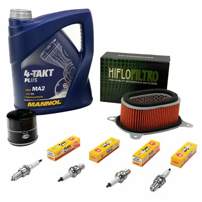 NO-NAME Wartungspaket 4L für Honda XRV 750 RD07 1993-03 Öl Luftfilter+Ölfilter+Zündkerze
