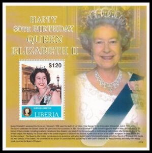 2006 Liberia Queen Elizabeth II 80th Birthday Miniature Sheet UM MNH
