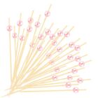 Premium bamb 100 pz perle rosa antipasto scelte frutta eleganti e pratiche