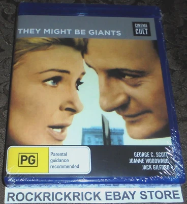 THEY MIGHT BE GIANTS BLU-RAY CINEMA CULT GEORGE C. SCOTT, JOANNE WOODWARD R4 NEW - image 1 of 2