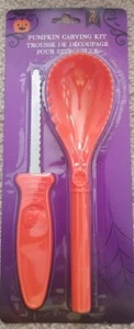 PUMPKIN Carving 2 PC Set with Scooping Spoon and Knife Carving Tool *New - Picture 1 of 1