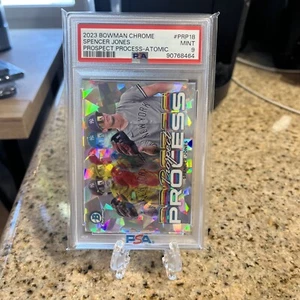 2023 bowman chrome Spencer Jones prospect process atomic PSA nine - Picture 1 of 2