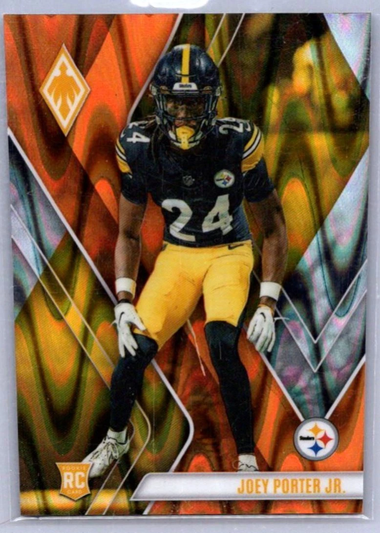 2023 PANINI PHOENIX ORANGE WAVE JOEY PORTER JR. 27/99 PITTSBURGH STEELERS #157