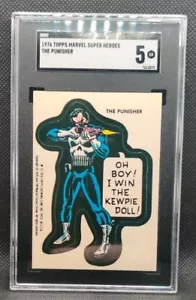 1976 Topps Marvel Super Heroes Stickers The Punisher SGC 5 Trading Card - Picture 1 of 2