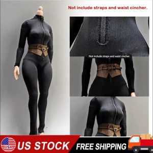 1/6 Female Black Bodysuit Dress Clothes For 12" PH TBL Action Figure Body Toys. - Picture 1 of 9